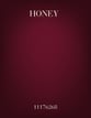 Honey SSAA choral sheet music cover